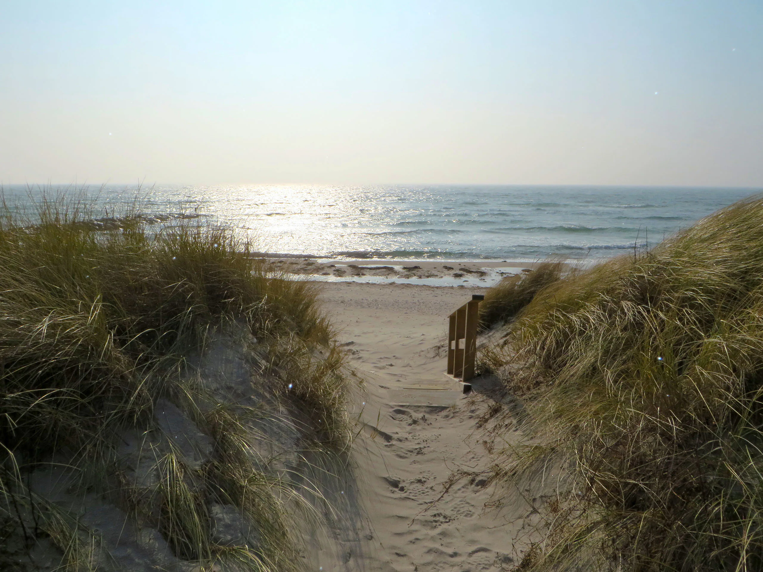 Sandweg durch die Dünen zum Ostseestrand auf Fehmarn