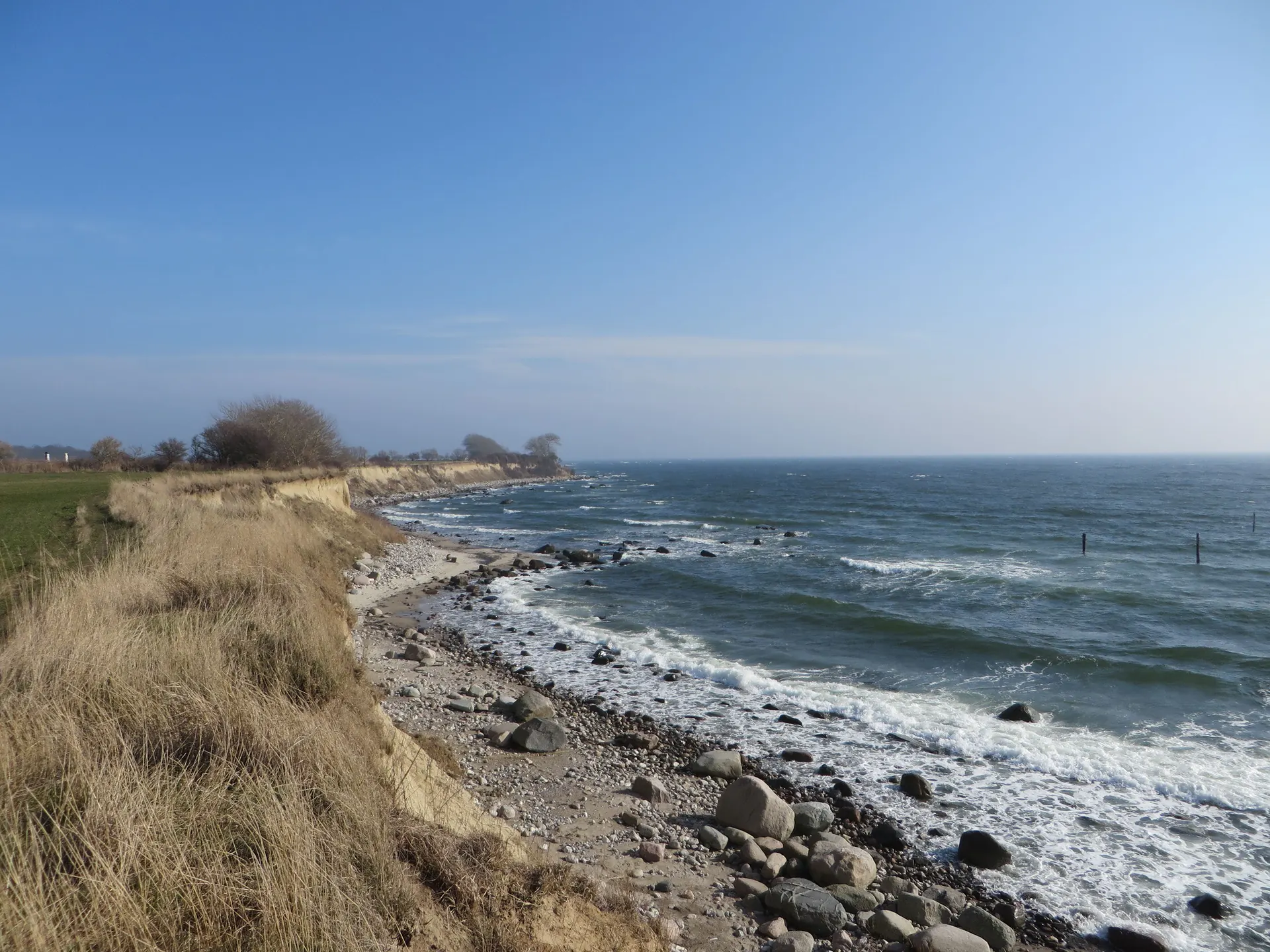 Küstenweg entlang der Ostsee auf Fehmarn